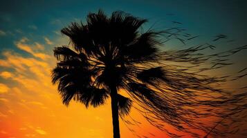 sunsky palm tree texture photo