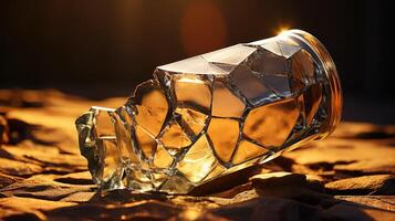 empty broken bottle photo