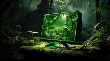 efficient green computer photo