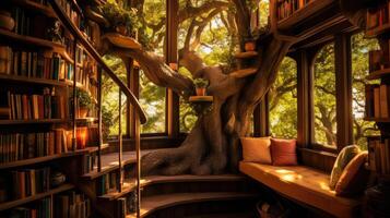 reading books and trees photo