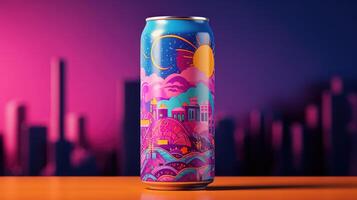 whimsical beer can rendering photo