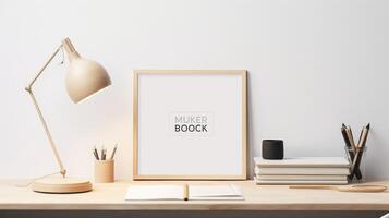 aesthetic desk mock up photo