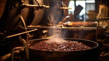 roasting coffee farming photo