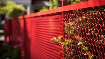 garden red mesh photo