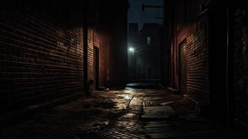 dimly brick wall dark photo