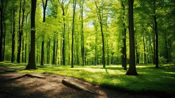 dappled green spring background photo
