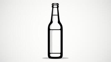 silhouette beer bottle outline photo