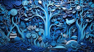 layers construction paper blue photo