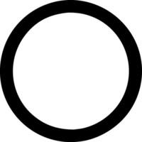 Simple Circle Icon for Geometric Design and Abstract Concepts vector