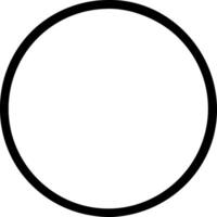 Minimal Circle Icon for Geometric Shapes and Abstract Design Elements vector