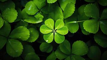 grass leprechaun four leaf clover photo