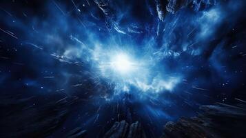 sky blue explosion photo