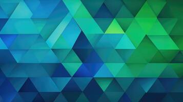 triangles blue and green geometric background photo