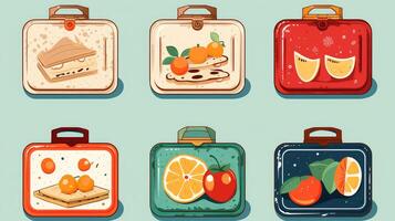 apple lunch box illustration photo