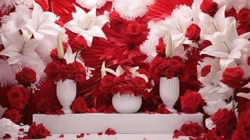 arrangement red and white project proposal photo