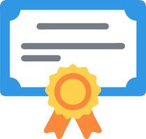 Official Certificate Icon for Achievements and Document Verification vector