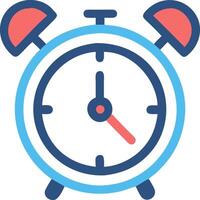 Classic Alarm Clock Icon for Time Management and Morning Routine vector