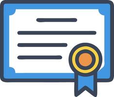 Achievement Certificate Icon for Qualification, Award, and Document Validation vector