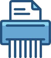 Paper Shredder Icon for Secure Document Disposal and Privacy Protection vector