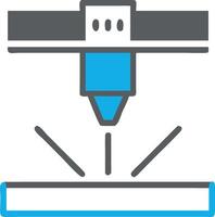 Industrial Laser Cutting Machine Icon for Precision Fabrication vector
