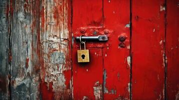 peeling red lock photo
