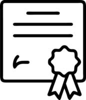 Professional Certificate Icon for Award, Achievement, and Qualification vector
