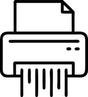 Paper Shredder Icon for Secure Document Destruction and Privacy Protection vector