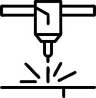 Professional Laser Cutting Machine Icon for Industrial and CNC Applications vector
