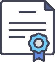 Official Certificate Icon for Award, Achievement, and Qualification vector
