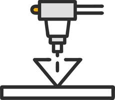 Advanced Laser Cutting Machine Icon for Precision Manufacturing vector