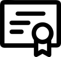 Certificate Icon for Award, Qualification, and Document Verification vector