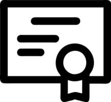 Certificate Icon for Recognition, Achievement, vector