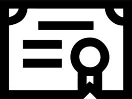 Achievement Certificate Icon for Qualification and Award Recognition vector