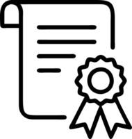 Certificate Icon for Achievement, Award, and Document Verification vector