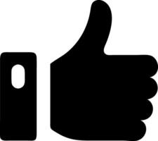 Thumbs Up Icon for Positive Feedback and Supportive Approval vector