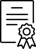 Certificate Icon for Official Recognition and Achievement Validation vector