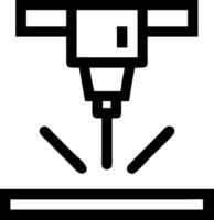 High Tech Laser Cutting Machine Icon for Industrial vector
