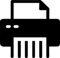 Paper Shredder Icon for Document Disposal and Confidentiality Protection vector