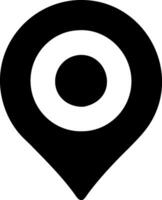 a black and white pin with an eye on it vector
