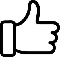 Thumbs Up Icon for Positive Feedback, Support, and Approval vector