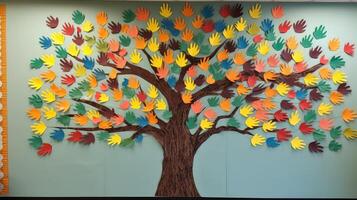 classroom handprint tree photo