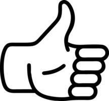 Thumbs Up Icon for Approval, Support, and Positive Feedback vector