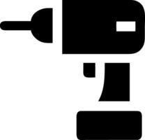 Drill Icon for Construction, Maintenance, and DIY Tool Use vector