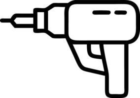 Drill Icon for Tools, Construction, and Home Improvement Projects vector