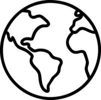 Comprehensive World Icon for Global Connection and Geographic Exploration vector