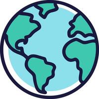 Dynamic World Icon for Global Exploration and International Connectivity vector