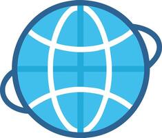 World Icon for Global Connectivity and Geographic Exploration vector