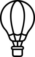 Vibrant Hot Air Balloon Icon for Scenic Travel and Adventure vector