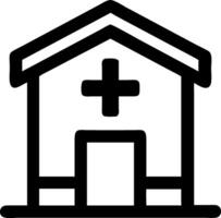 a black and white house with a cross on the front vector