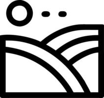 Serene Fields Landscape Icon for Nature, Agriculture, and Rural Settings vector
